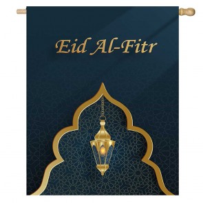 Eid Al Fitr Dark Blue Home Decorative House Flag