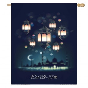 Night Eid Al Fitr Home Decorative Lamp House Flag
