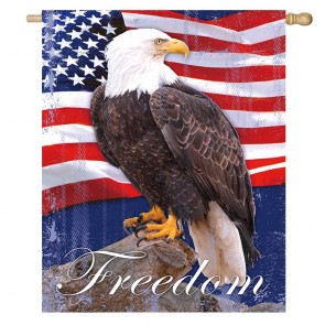Freedom Eagle Patriotic House American Flag