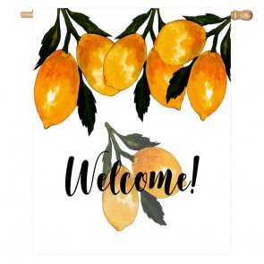 Fruit Lemon Welcome House Home Decorative Flag