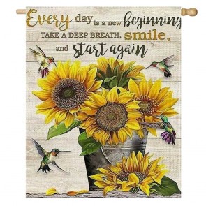 Birds Sunflower Spring Yard Decorative House Flag