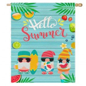 Surf Party Home Decorative Hello Summer Fruit House Flag
