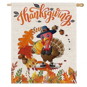 Turkey Home Decorative Thanksgiving Day House Flag