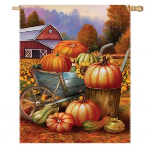 Thanksgiving Day Home Pumpkin Decorative House Flag