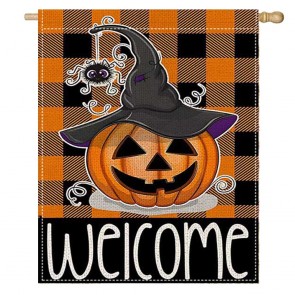 Magic Pumpkin Lamp Welcome Halloween House Flag