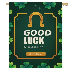 Good Luck Home Decorative St. Patrick's Day House Flag