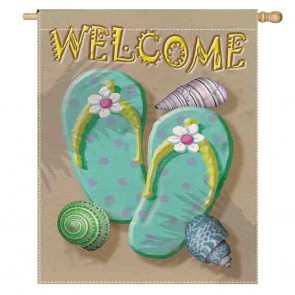 Conch House Home Beach Welcome Decorative Flag