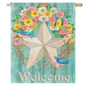 Starfish Beach House Flower Home Decorative Flag