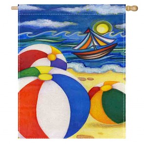 Beach Ball House Home Art Decorative Flag